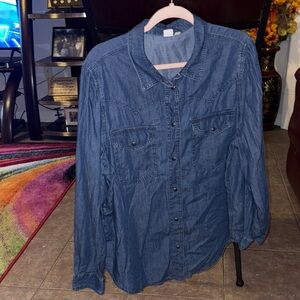 GAP Dark Blue Denim Shirt